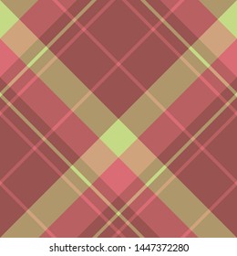 Seamless pattern in stylish dark berry red, beige and light green colors for plaid, fabric, textile, clothes, tablecloth and other things. Vector image. 2