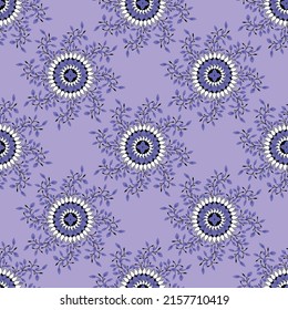 Seamless pattern with stylish detailed water color paisleys.