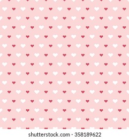 Seamless pattern. Stylish elegant texture with repeating hearts. St Valentine's day background. Vector element of graphical design
