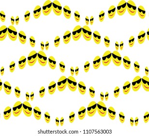 Seamless pattern, stylish emoji print design, abstract seamless printing design, next generation thing