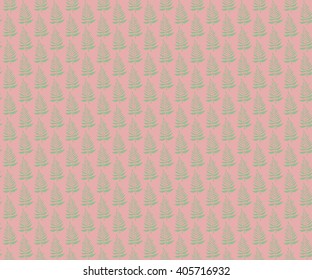 Seamless pattern with stylish fern leaves. Graphically natural print. Repeating texture