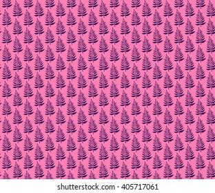 Seamless pattern with stylish fern leaves. Graphically natural print. Repeating texture