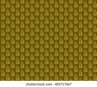 Seamless pattern with stylish fern leaves. Graphically natural print. Repeating texture