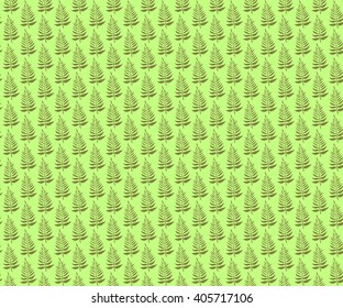 Seamless pattern with stylish fern leaves. Graphically natural print. Repeating texture