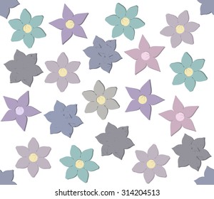 Seamless pattern with stylish flowers for your designs.
Vector template for design fabric.