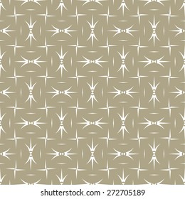 Seamless pattern. Stylish geometric texture with the repeating geometrical shapes, stars. Monochrome. Backdrop. Web. Vector illustration