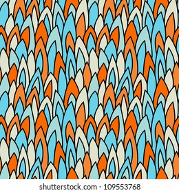 Seamless pattern. Stylish hand-drawn illustration. Creative abstract background. Repeating vector texture