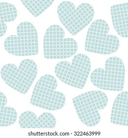 Seamless pattern with stylish  hearts on Valentine's day. 
Vector template with trendy colors for your designs.