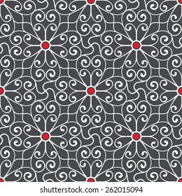 Seamless pattern of the stylish lines and curls.