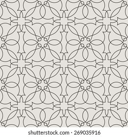 Seamless pattern of the stylish lines and curls.