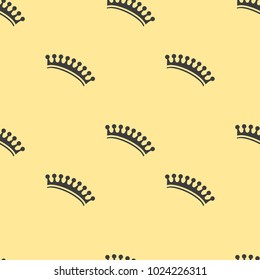 Seamless pattern with stylish little crowns