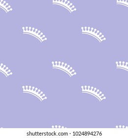 Seamless pattern with stylish little crowns