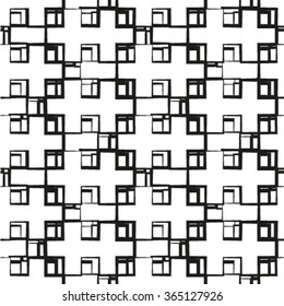 Seamless pattern. Stylish modern geometric texture. Repeating polygonal shapes, lines, rhombuses. 
