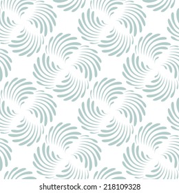 Seamless pattern. Stylish monochrome ornament. Geometric background with propellers. Vector repeating texture
