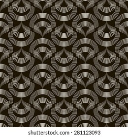 Seamless pattern stylish ornament. Geometric background vector repeating texture.