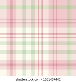 Seamless pattern in stylish pink and green colors for plaid, fabric, textile, clothes, tablecloth and other things. Vector image. 
