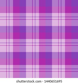 Seamless pattern in stylish purple and  pink colors for plaid, fabric, textile, clothes, tablecloth and other things. Vector image. 