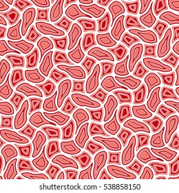 Seamless pattern with stylish red tiles