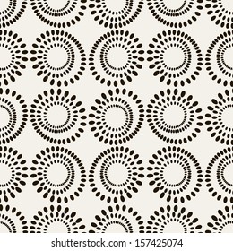 Seamless pattern with stylish spiral curls. Vector repeating texture. Modern print