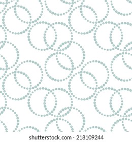 Seamless pattern. Stylish texture with dotted circles. Vector repeating background