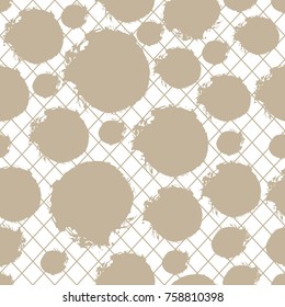 Seamless pattern. Stylish texture with dotted circles. Vector repeating background