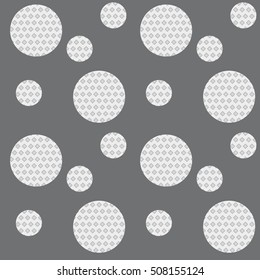 Seamless pattern. Stylish texture with figures from circles.