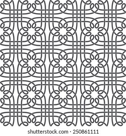 Seamless pattern. Stylish texture. Geometric pattern of intersecting bands in arabesque style. 