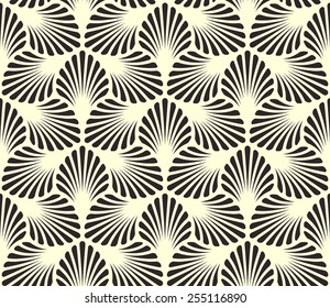 Seamless pattern. Stylish texture. Repeating seashells.