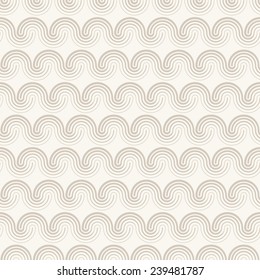 Seamless pattern. Stylish texture with vertical striped circles. Vector repeating background. Geometric ornament in pastel light colors