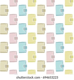 Seamless Pattern with Stylish Woman Hand Bag. Fashion Design Pattern.