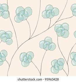 Seamless pattern with stylized aerial flower