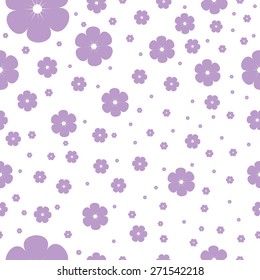 seamless pattern  with stylized beautiful red cherry blossom