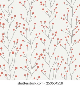 seamless pattern with stylized berries