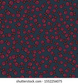 Seamless pattern with stylized berries. Endless texture for your design, background, fabrics.