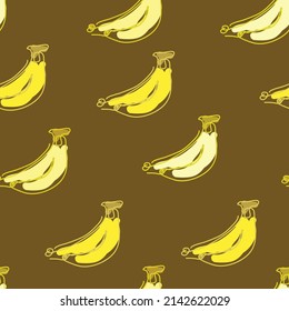 Nahtloses Muster, stylisierte Bananen