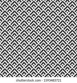 Seamless pattern. Stylized chevrons, triangles ornament. Folk wallpaper. Triangular shapes backdrop. Figures background. Tribal motif. Ancient mosaic. Digital paper, textile print, web design. Vector