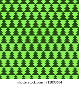 Seamless pattern with stylized Christmas tree. Christmas and New Year background.