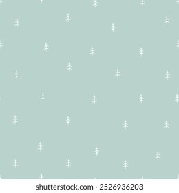 Seamless pattern with stylized christmas trees illustration.	
