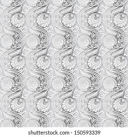 Seamless pattern with stylized chrysanthemums