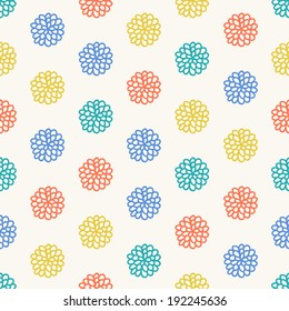 Seamless pattern with stylized circles