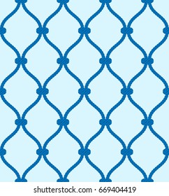 Seamless pattern with a stylized fishing net. Vector