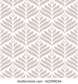 Seamless pattern. Stylized floral modern ornament. Geometric subtle background. Vector repeating texture with petalls.