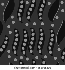 Seamless     pattern of  stylized floral motif, doodles,  spot, hole, peas, ellipses . Hand drawn.