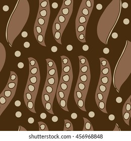 Seamless     pattern of  stylized floral motif, doodles,  spot, hole, peas, ellipses . Hand drawn.