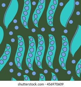 Seamless     pattern of  stylized floral motif, doodles,  spot, hole, peas, ellipses . Hand drawn.