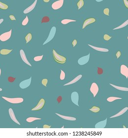 Seamless pattern of stylized flower petals for printing, fabrics
