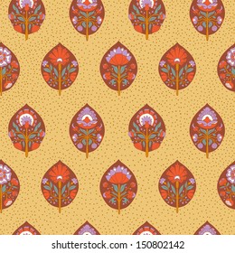 Seamless pattern with stylized flowers