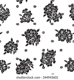 Seamless pattern with stylized flowers