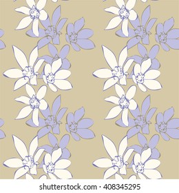 Seamless pattern with stylized flowers