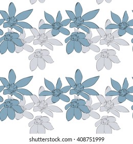 Seamless pattern with stylized flowers
